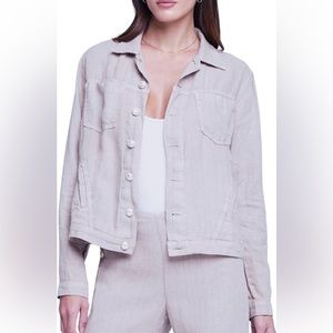 NWT L’AGENCE Celine Slim Linen Jacket | Sz S/P | Cherry Tomato